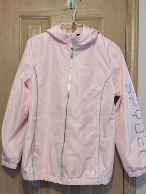 Spyder Pink Hooded Spyder Windbreaker Jacket